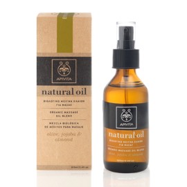 Apivita Natural oil Βιολογικό μείγμα ελαίων για Μασάζ olive, jojoba & almond 100 ml