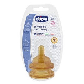 Chicco Θηλή Καουτσούκ Well Being Ρυθμιζόμενη Ροή 2m+ 2 τεμάχια