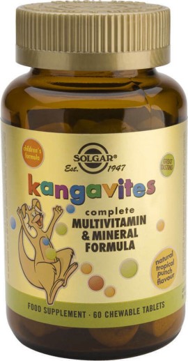 Solgar Kangavites Complete Multivitamin & Mineral Formula 60 chewable tabs tropical flavour