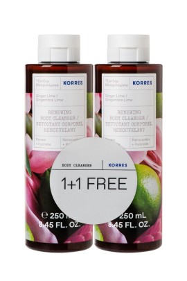 Korres Ginger Lime Αφρόλουτρο 250 ml 1+1 Δώρο