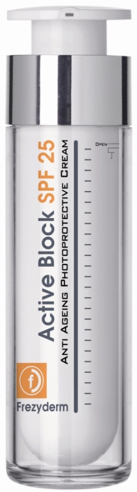 Frezyderm Active Block SPF25 - Αντιγηραντική Κρέμα Προσώπου Με Αντηλιακή Προστασία 50ml