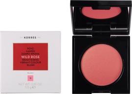 Korres Άγριο Τριαντάφυλλο Ρουζ Brightening Vibrant Colour Blush 12 Golden Pink 5.5g