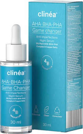 Clinéa AHA-BHA-PHA Game Changer Anti-Imperfections Night Serum 30 ml