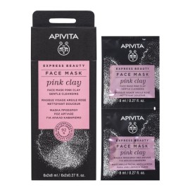 Apivita Express Beauty Face mask Pink clay Gentle cleansing 2 x 8 ml