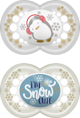 Mam Πιπίλα Σιλικόνης Winterfun 6-16m Im Snow Cute 2τμχ