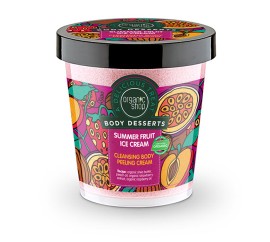 Natura Siberica-Organic Shop Body Desserts, Καθαριστικό Peeling Σώματος, Καλοκαιρινό Παγωτό Φρούτων, 450ml