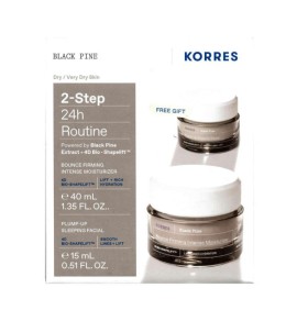 Korres Set 2-Step 24h Routine Black Pine Μαύρη Πεύκη 4D Κρέμα Ημέρας Σύσφιξης για Ξηρές & Πολύ Ξηρές Επιδερμίδες 40ml + Δώρο Black Pine 4D Κρέμα Νυκτός για Σύσφιξη 15ml