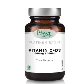 Power of Nature Platinum Range Vitamin C & D3 1000 mg / 1000 IU Time Release 30 tabs