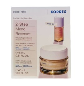 Korres Set 2-Step White Pine Λευκή Πεύκη Κρέμα Ημέρας για Αναπλήρωση Όγκου για Ξηρές - Αφυδατωμένες Επιδερμίδες 40ml + Δώρο Λευκή Πεύκη Ορός Προσώπου για Αναπλήρωση Όγκου 15ml