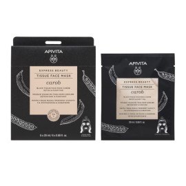 Apivita Express Beauty Tissue Black Face mask Carob Detox & Purifying 20 ml