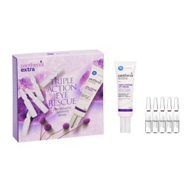 Panthenol Extra Triple Action Eye Rescue Set Triple Defense Eye Cream 25 ml + Dark Circles Rescue Αμπούλες Ματιών 5 x 2 ml