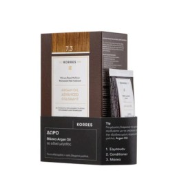 Korres Argan Oil Advanced Coloraνt 7.3 Ξανθο Χρυσο/μελι & Δωρο Argan Oil Mask Για Μετα Την Βαφη Σε Ειδικο Μεγεθοσ, 40ml