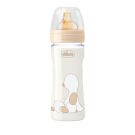 Chicco Original Touch Γυάλινο Μπιμπερό 0m+ Θηλή Καουτσούκ 240ml