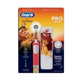 Oral-B Ηλεκτρική Οδοντόβουρτσα Vitality Παιδική Pro Kids 3+ με Θήκη Lion King, 1 τμχ