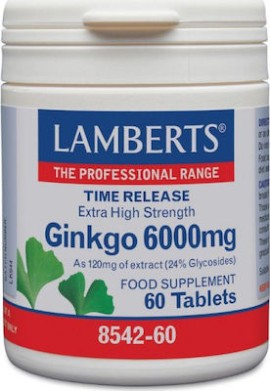 Lamberts Ginkgo 6000mg 60 ταμπλέτες