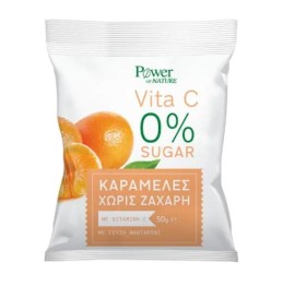 Power of Nature Vita-C Caramels Sugar Free Kαραμέλες με Βιταμίνη C 50 g