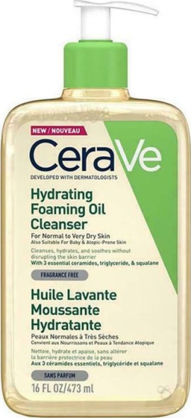 CeraVe Hydrating Foaming Oil Cleanser Λάδι Καθαρισμού Προσώπου & Σώματος 473 ml