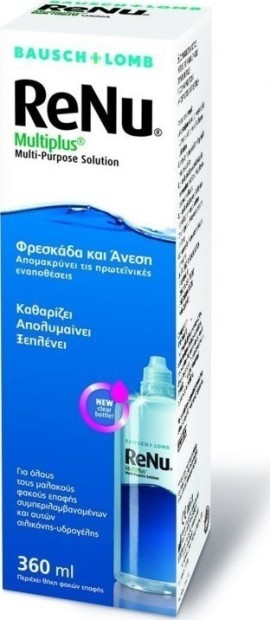 Bausch & Lomb Renu Multiplus Διάλυμα Πολλαπλών Χρήσεων 360 ml