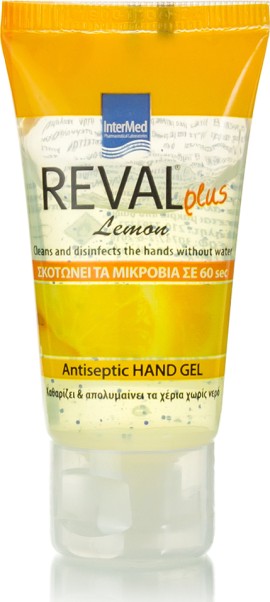 Intermed Reval Plus Hand Gel Lemon Αντισηπτικό Χεριών 30ml