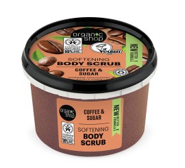 Organic Shop Brazilian Coffee Καφές Βραζιλίας & Ζάχαρη Scrub Σώματος 250 ml