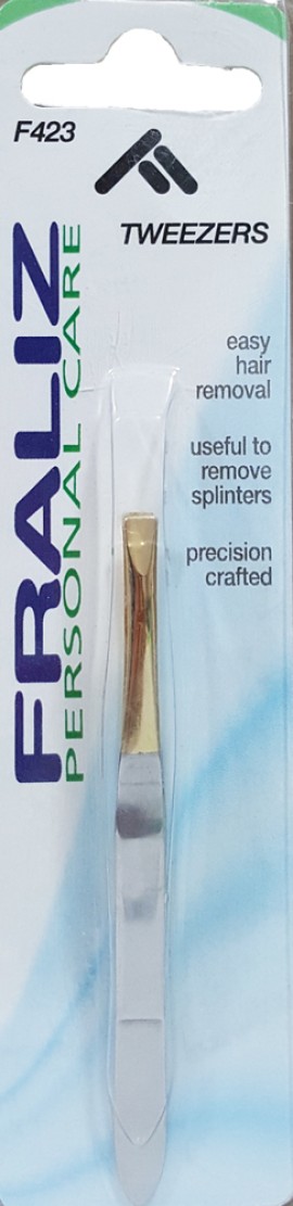 Fraliz Tweezers F423, Τσιμπιδάκι Φρυδιών Με Χρυσή Ίσια Μύτη, 1 τεμάχιο