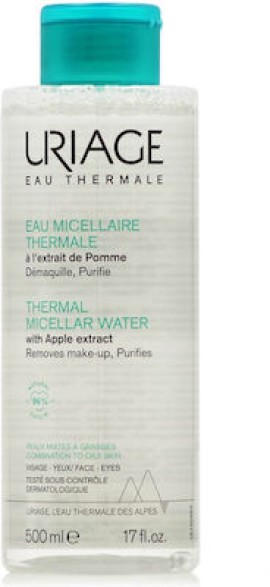 Uriage Thermal Micellar Water Oily Skin Νερό Καθαρισμού Προσώπου & Ματιών 500 ml (-20% στικερ)