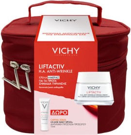 Vichy Liftactiv H.A., Αντιρυτιδική-Συσφικτική Κρέμα Προσώπου Ημέρας για Καν/Μεικτή Επιδερμίδα - 50ml & ΔΩΡΟ Capital Soleil, UV-Age DailySPF50 - 15mll & Μοντέρνο Νεσεσέρ