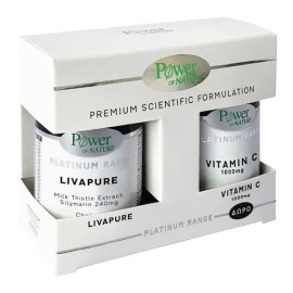 Power of Nature Platinum Range LivaPure Διατροφικό Συμπλήρωμα για την Υγεία του Ήπατος 30 δισκία + Δώρο Vitamin C 1000 mg 20 δισκία