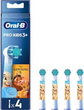 Oral-B Pro Kids Toothbrush Heads Ανταλλακτικές Κεφαλές Oδοντόβουρτσας The Lion King 3+, 4τμχ