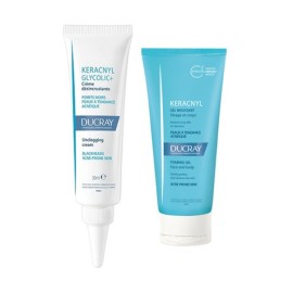 Ducray Keracnyl Glycolic+ Cream Αποσυμφορητική Κρέμα 30 ml & Δώρο Foaming Gel Τζελ Καθαρισμού 40 ml