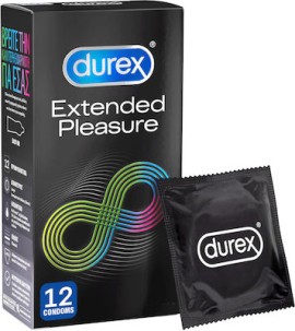 Durex Extended Pleasure Προφυλακτικά Για Απόλαυση Παρατεταμένης Διάρκειας 12τμχ