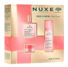 Nuxe Pink Fever Huile Prodigieuse Florale Dry Oil 50 ml + Very Rose Lip Balm 15 g + Very Rose 3 σε 1 Νερό Micellaire 100 ml