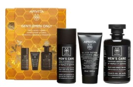 Apivita Gentlemen Only Κρέμα Προσώπου-Ματιών Κάρδαμο & Πρόπολη 50 ml + Σαμπουάν–Αφρόλουτρο 250 ml + Μαύρο Gel Καθαρισμού 50 ml