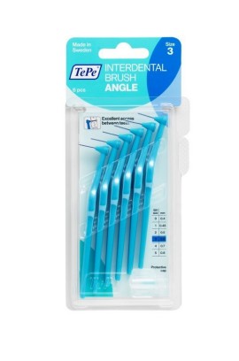 TePe International Brush Angle No.3 Μπλέ 0.6mm 6τμχ