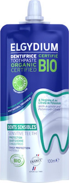 Elgydium Bio Toothpaste Βιολογική Οδοντόκρεμα Για Ευαίσθητα Δόντια 100 ml