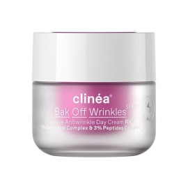 Clinea Bak Off Wrinkles Rich SPF20 Αντιγηραντική Κρέμα Ημέρας Βελούδινης Υφής 50ml.