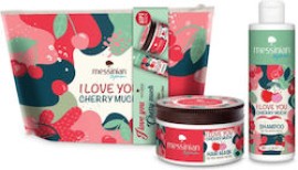 Messinian Spa I Love You Cherry Much Pochette Σετ Περιποίησης Μαλλιών με Σαμπουάν και Μάσκα 2τμχ