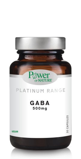 Power of Nature Platinum Range GABA 500 mg 30 φυτικές κάψουλες