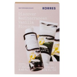 Korres Mediterranean Vanilla Blossom Set Άνθη Βανίλιας Αφρόλουτρο 250 ml + Ενυδατικό Γαλάκτωμα Σώματος 200 ml