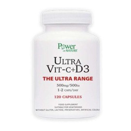 Power Of Nature The Ultra Range Ultra Vit-C + D3 500mg 120 κάψουλες