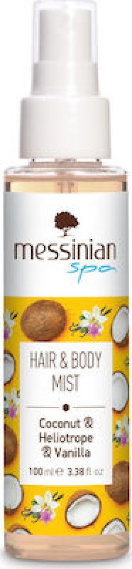 Messinian Spa Hair & Body Mist Καρύδα, Ηλιοτρόπιο & Βανίλια 100ml