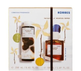 Korres Promo Mountain Pepper Αφρόλουτρο, 250ml & Eau De Toilette Ανδρικό Άρωμα 50ml