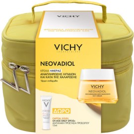 Vichy Neovadiol Redensifying Lifting Day Cream, Kρέμα Ημέρας Ενίσχυσης Πυκνότητας & Εφέ Lifting - 50ml & ΔΩΡΟ Capital Soleil, UV-Age DailySPF50 - 15ml & Μοντέρνο Νεσεσέρ