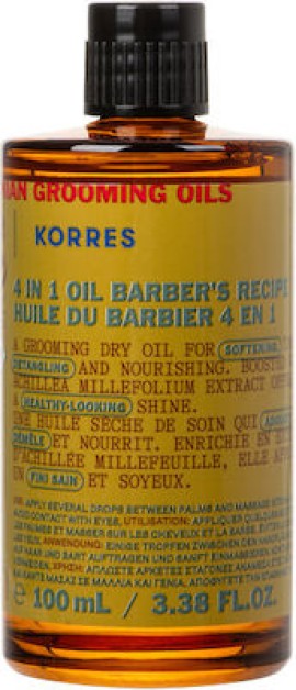 Korres Athenian Grooming Ξηρό Λάδι Ανδρικής Περιποίησης 4 σε 1για Μαλλιά & Γένια 100ml