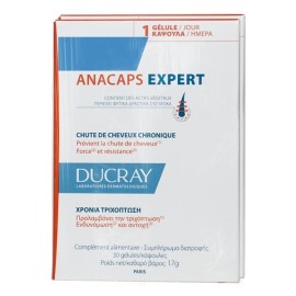 Ducray Anacaps Expert Συμπλήρωμα Διατροφής για τη Χρόνια Τριχόπτωση 2 x 30 κάψουλες (στίκερ -30% στο 2ο τμχ)