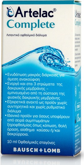 Bausch & Lomb Artelac Complete Eye Lubricant 10 ml eye drops