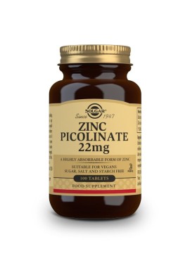 Solgar Zinc Picolinate 22 mg 100 tabs