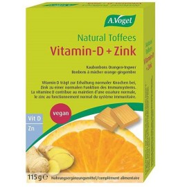 A.Vogel Immune Toffees Orange Vitamin-D & Zinc Καραμέλες με Γεύση Πορτοκάλι & Ginger, 115g